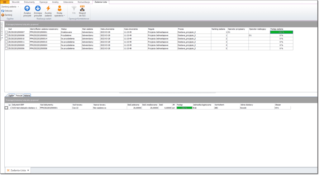 tryb zadaniowy expertwms 6.0