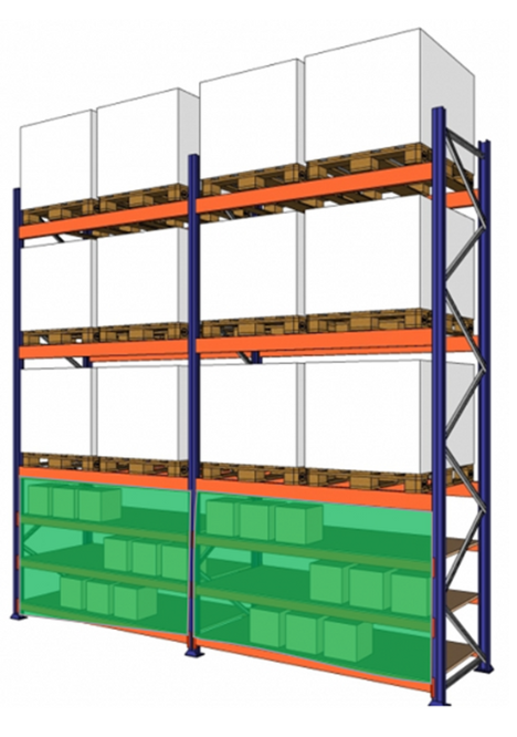 grafika towarów na regałach